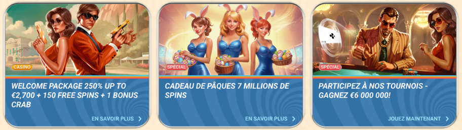 Revue des bonus et des offres spéciales du casino Vegasino